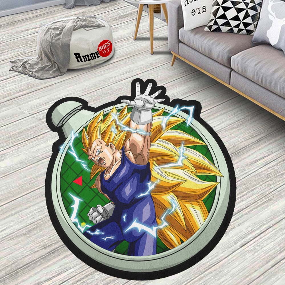 Vegeta Ssj Shaped Rug Custom Dragon Ball Anime Room Decor-Animerugs