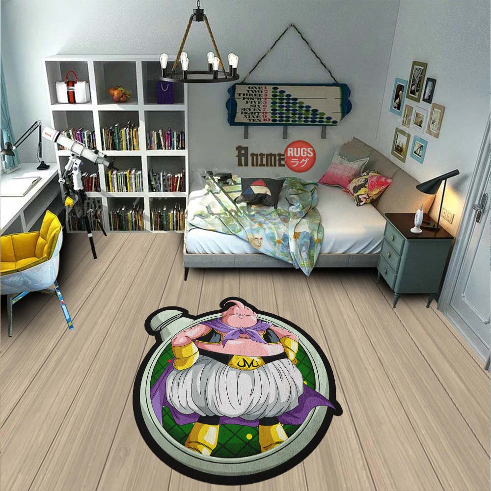 Majin Buu Shaped Rug Custom Dragon Ball Anime Room Decor-Animerugs
