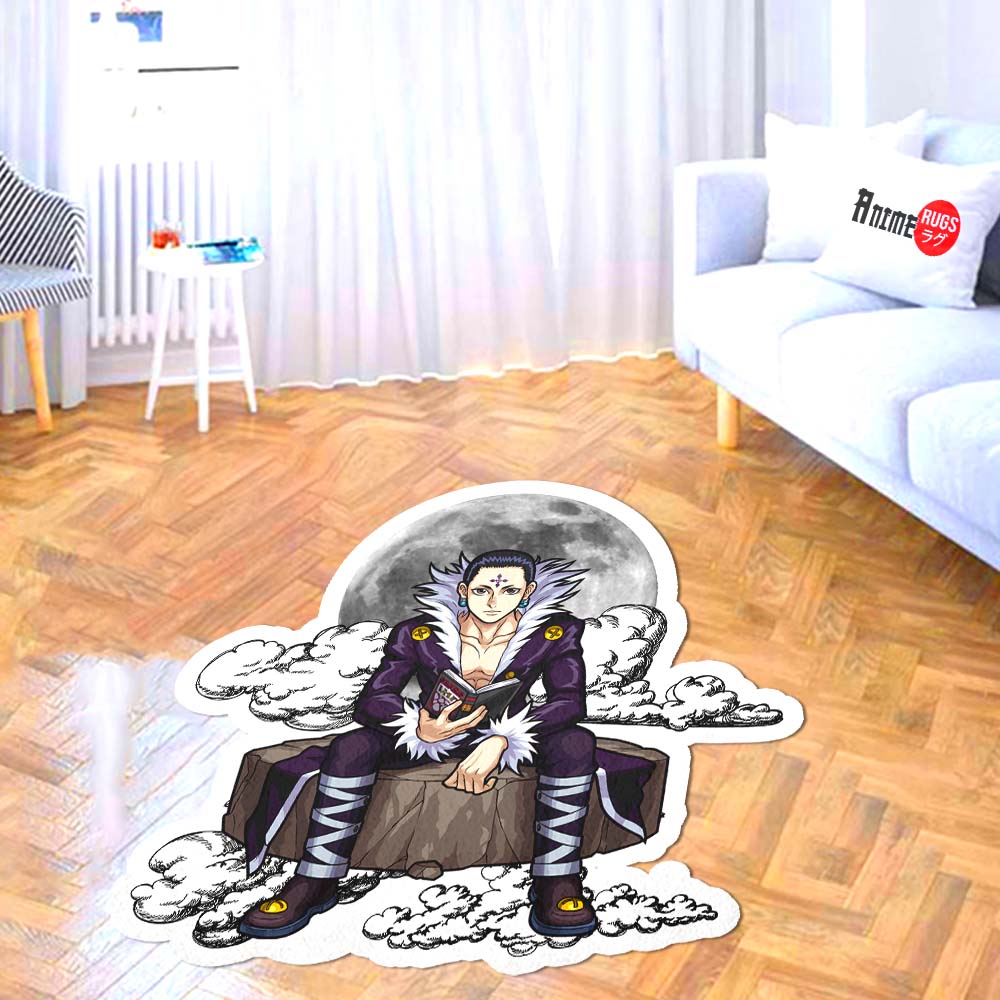 Chrollo Lucilfer Shaped Rug Custom Moon Clouds Hunter x Hunter Anime Room Decor-Animerugs