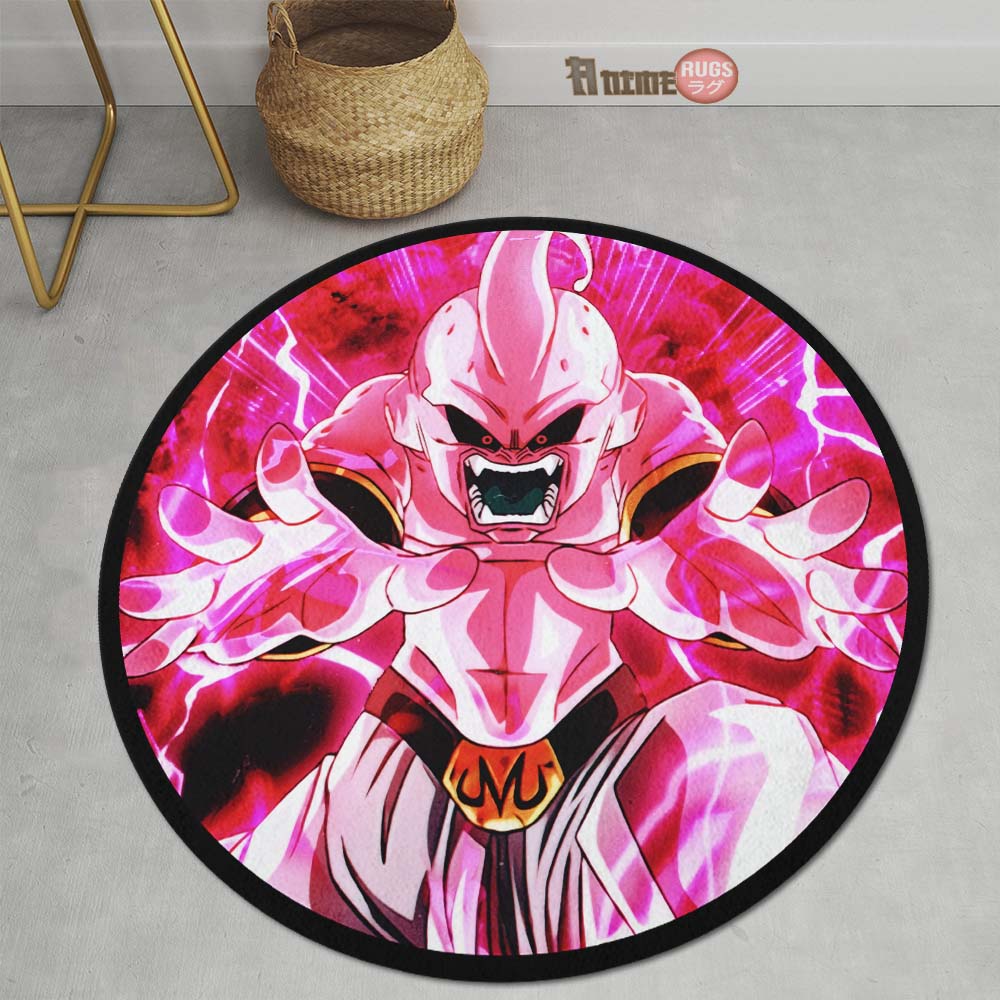 Majin Buu Skill Round Rug Custom Dragon Ball Anime Circle Carpet-Animerugs