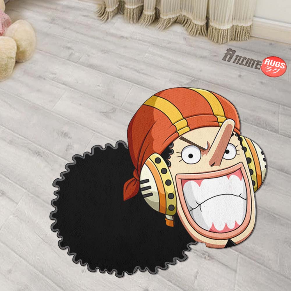 Usopp Shaped Rugs Custom One Piece For Room Decor Mat Quality Carpet-Animerugs