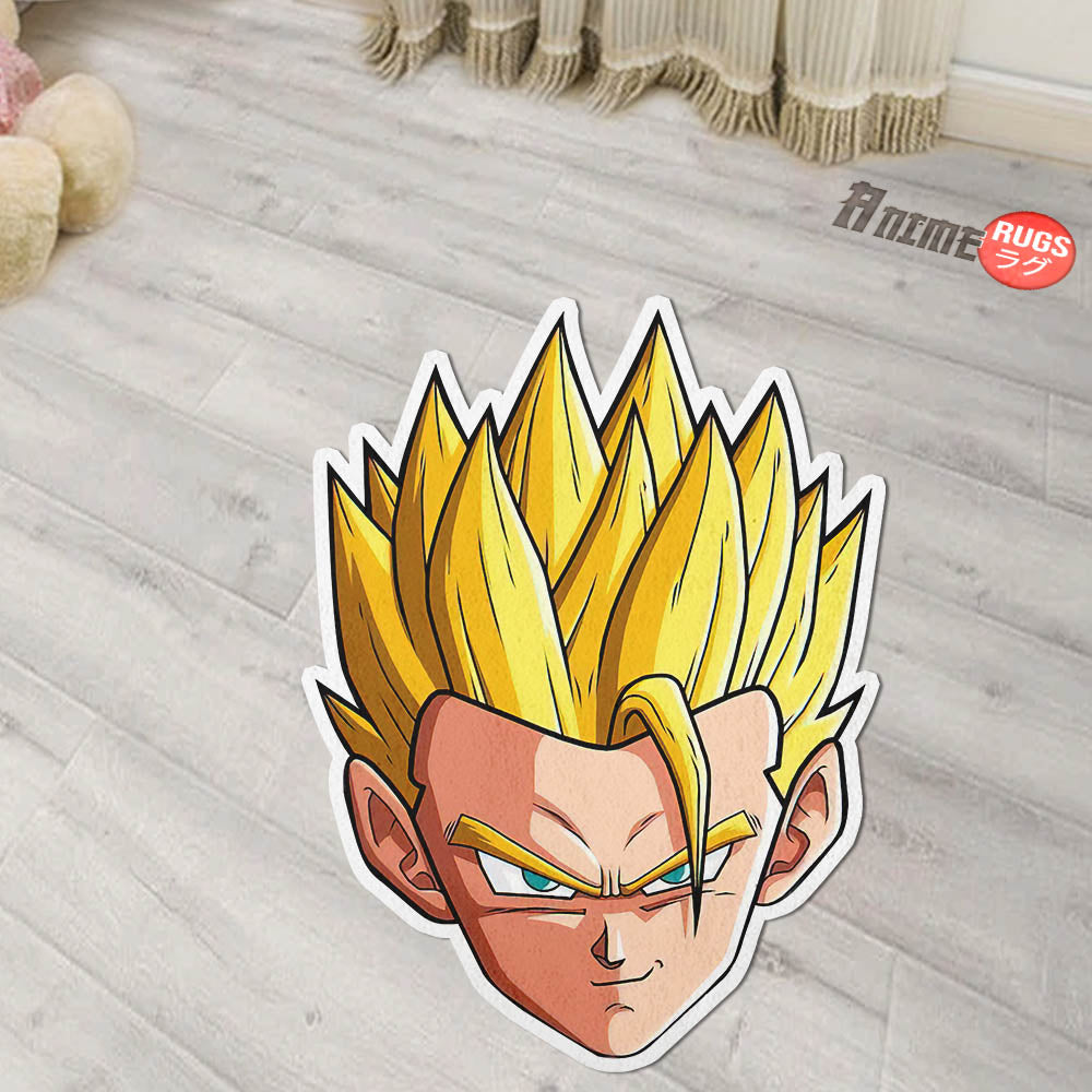Gohan Shaped Rugs Custom Anime Dragon Ball Carpets Room Decor Mats-Animerugs