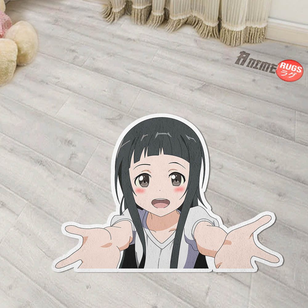 Yui Shaped Rugs Custom Anime Sword Art Online Carpets Room Decor Mats-Animerugs