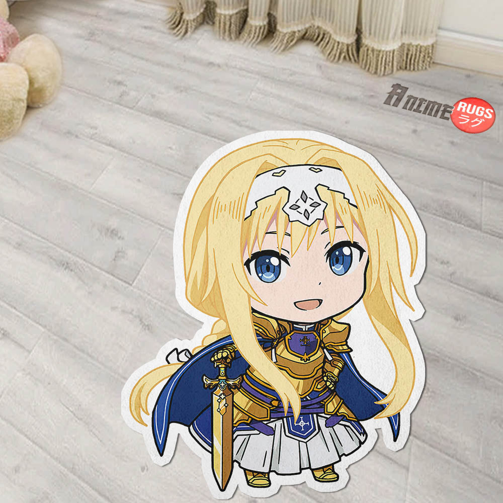 Alice Zuberg Shaped Rugs Custom Anime Sword Art Online Carpets Room Decor Mats-Animerugs