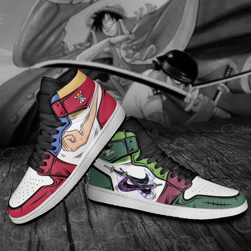 Zoro & Luffy Sneakers Gomu Gomu and Santoryu One Piece Anime Shoes - 4 - Gearanime