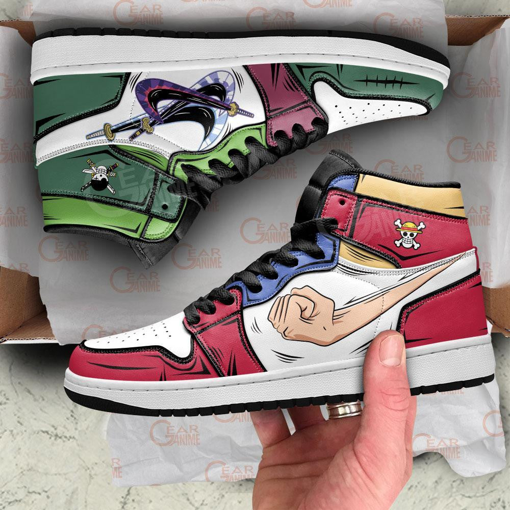 Zoro & Luffy Sneakers Gomu Gomu and Santoryu One Piece Anime Shoes - 3 - Gearanime
