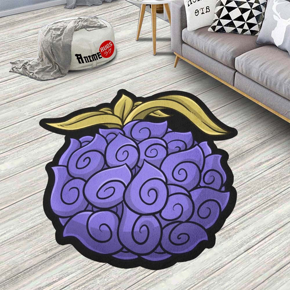 Yami Yami Shaped Rug Custom Devil Fruit One Piece Anime Room Decor-Animerugs
