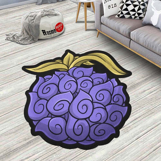 Yami Yami Shaped Rug Custom Devil Fruit One Piece Anime Room Decor-Animerugs