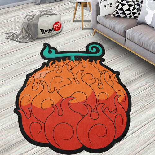 Mera Mera Shaped Rug Custom Devil Fruit One Piece Anime Room Decor-Animerugs