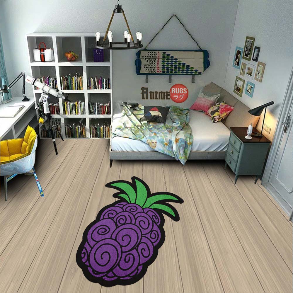 Bara Bara Shaped Rug Custom Devil Fruit One Piece Anime Room Decor-Animerugs