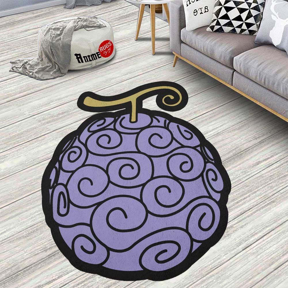 Gomu Gomu Shaped Rug Custom Devil Fruit One Piece Anime Room Decor-Animerugs