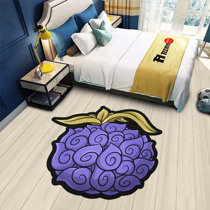 Yami Yami Shaped Rug Custom Devil Fruit One Piece Anime Room Decor-Animerugs