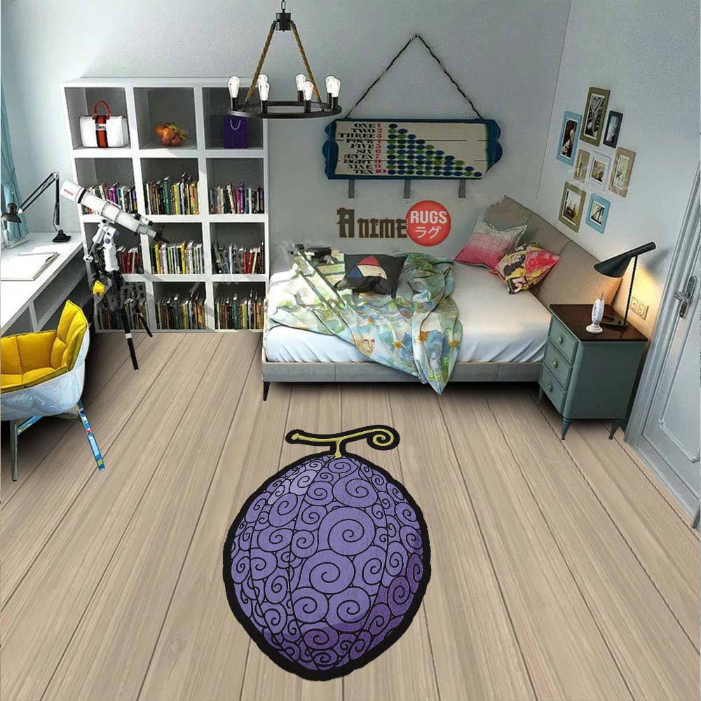 Awa Awa Shaped Rug Custom Devil Fruit One Piece Anime Room Decor-Animerugs