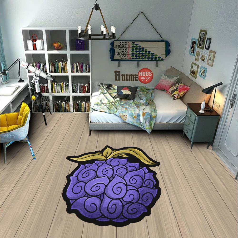 Yami Yami Shaped Rug Custom Devil Fruit One Piece Anime Room Decor-Animerugs
