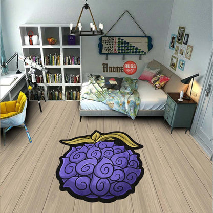 Yami Yami Shaped Rug Custom Devil Fruit One Piece Anime Room Decor-Animerugs