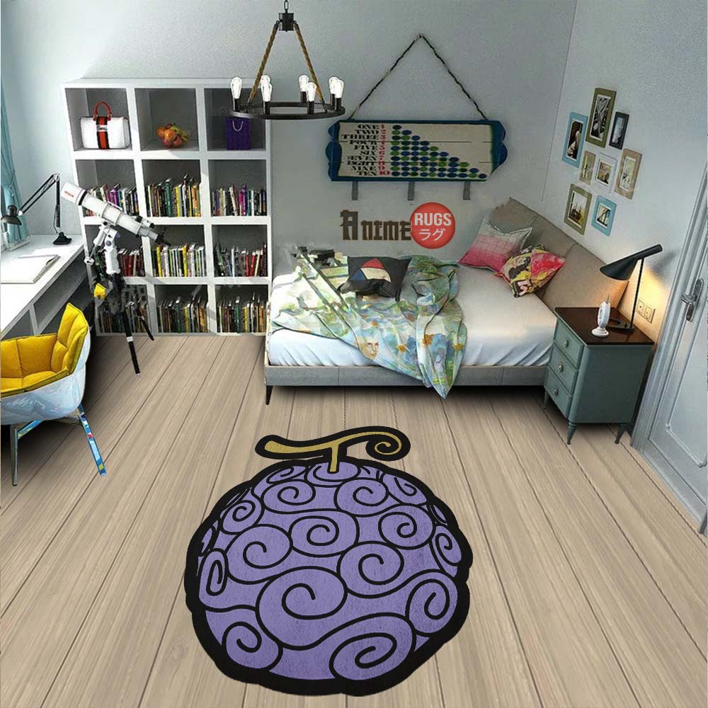 Gomu Gomu Shaped Rug Custom Devil Fruit One Piece Anime Room Decor-Animerugs