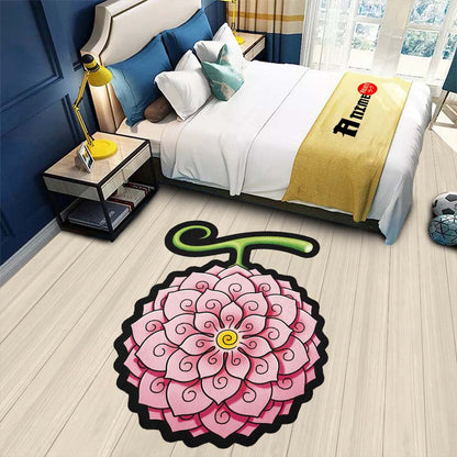 Hana Hana Shaped Rug Custom Devil Fruit One Piece Anime Room Decor-Animerugs