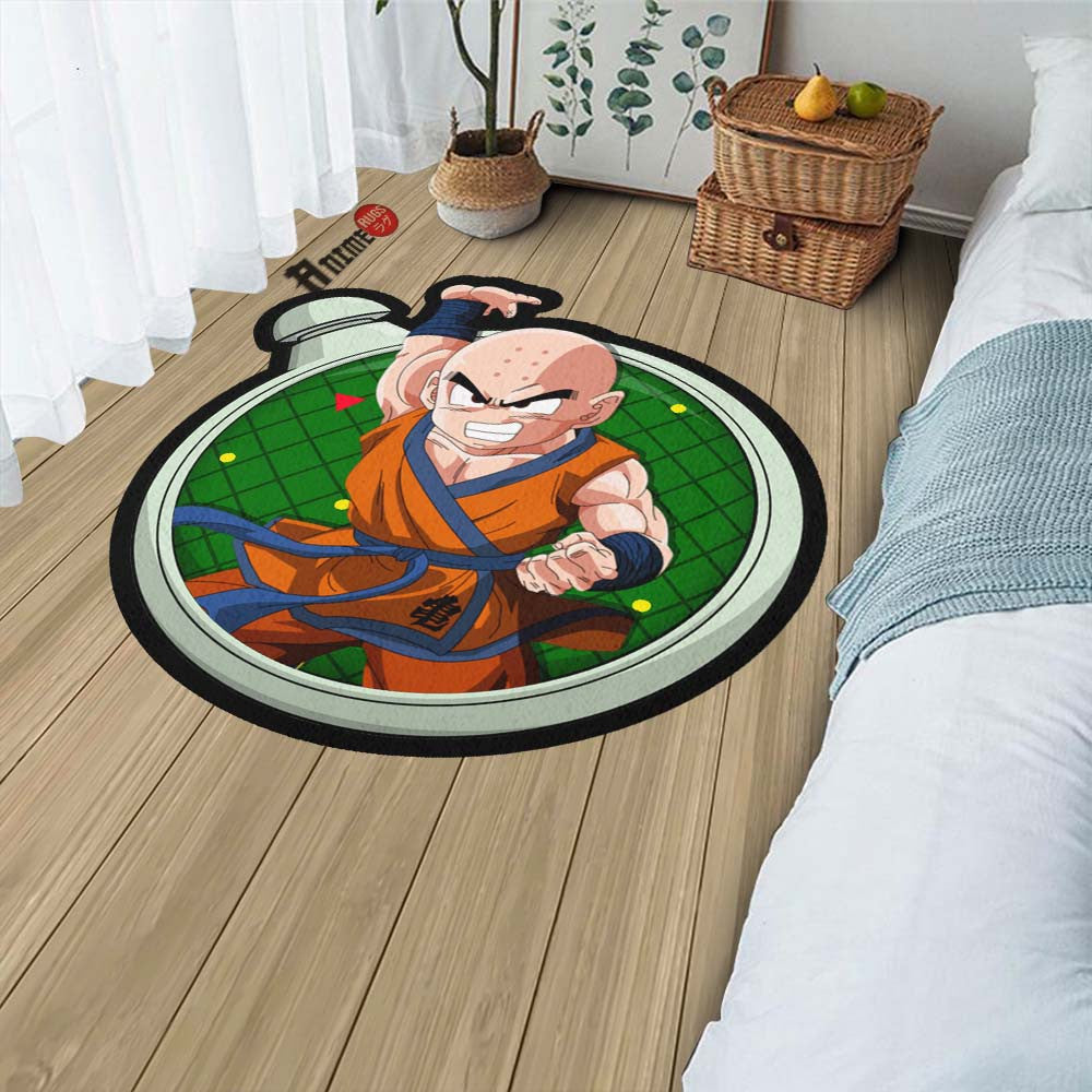 Krillin Shaped Rug Custom Dragon Ball Anime Room Decor-Animerugs