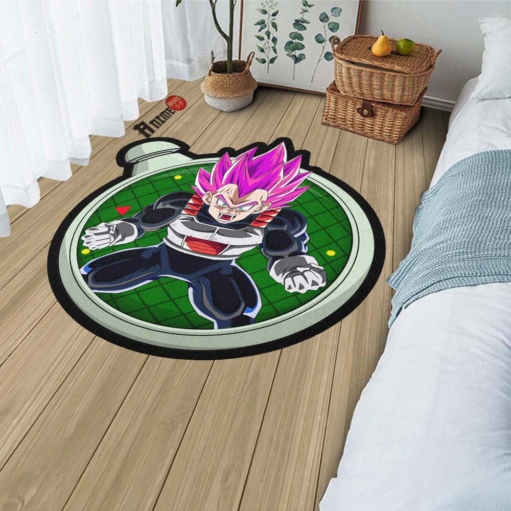 Vegeta Black Rose Shaped Rug Custom Dragon Ball Anime Room Decor-Animerugs