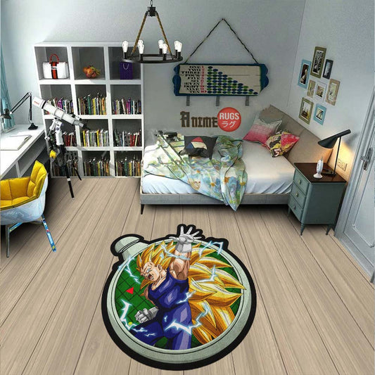 Vegeta Ssj Shaped Rug Custom Dragon Ball Anime Room Decor-Animerugs