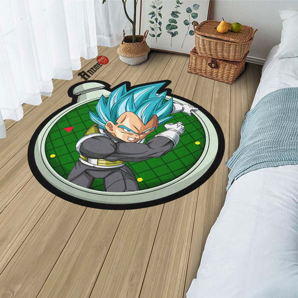 Vegeta Blue Shaped Rug Custom Dragon Ball Anime Room Decor-Animerugs