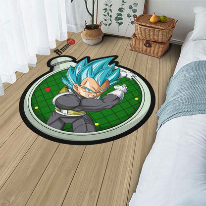 Vegeta Blue Shaped Rug Custom Dragon Ball Anime Room Decor-Animerugs