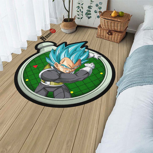Vegeta Blue Shaped Rug Custom Dragon Ball Anime Room Decor-Animerugs