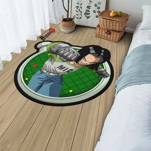 Android 17 Shaped Rug Custom Dragon Ball Anime Room Decor-Animerugs