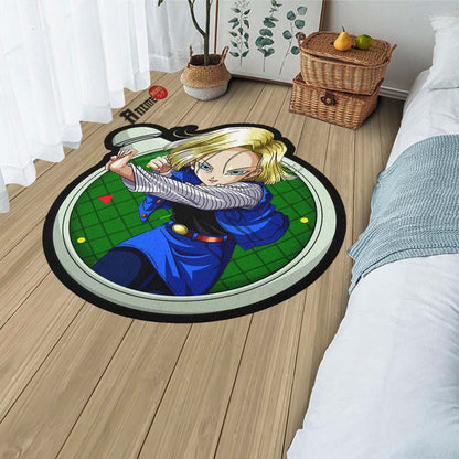 Android 18 Shaped Rug Custom Dragon Ball Anime Room Decor-Animerugs