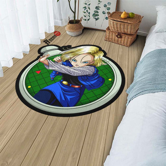 Android 18 Shaped Rug Custom Dragon Ball Anime Room Decor-Animerugs