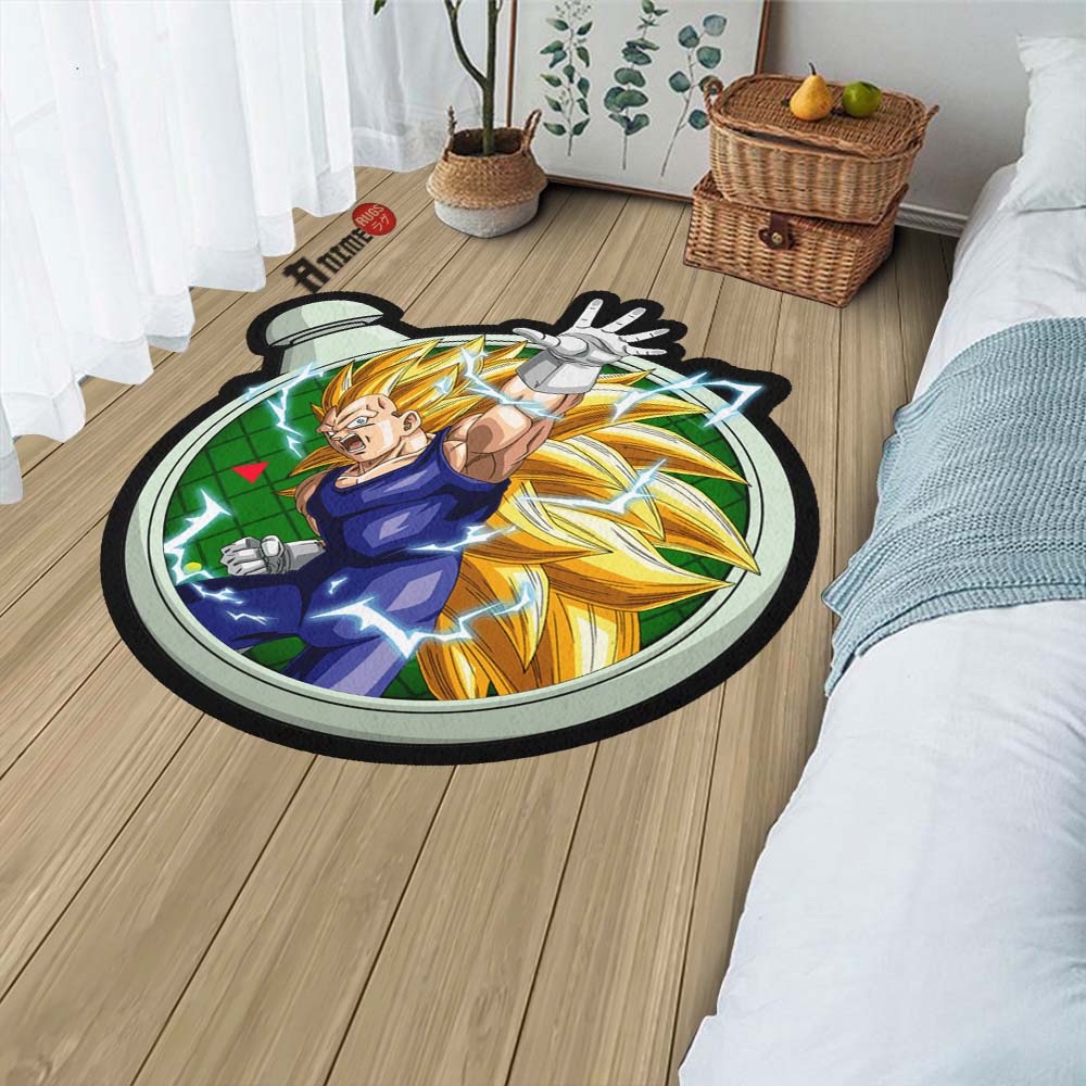 Vegeta Ssj Shaped Rug Custom Dragon Ball Anime Room Decor-Animerugs