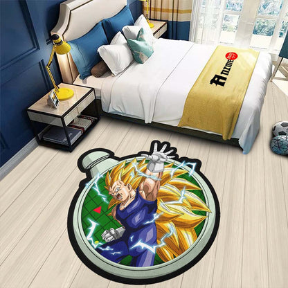 Vegeta Ssj Shaped Rug Custom Dragon Ball Anime Room Decor-Animerugs