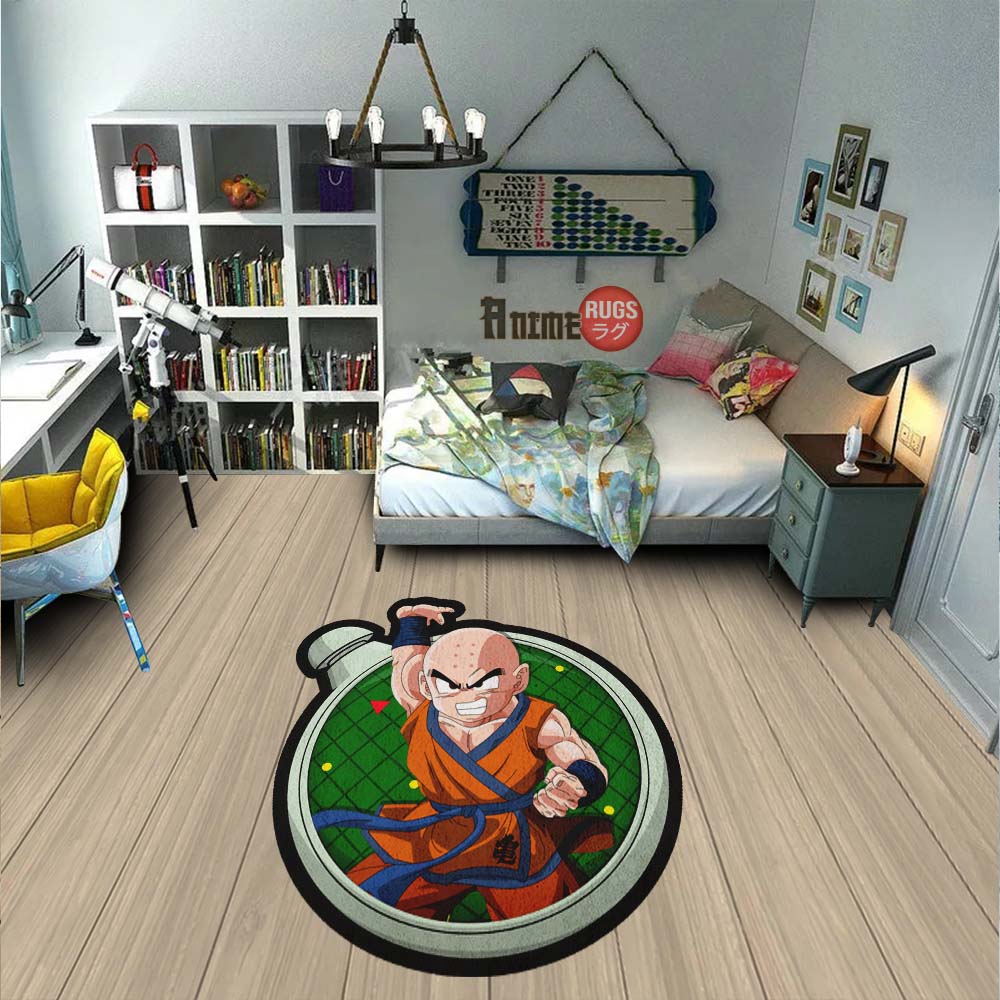 Krillin Shaped Rug Custom Dragon Ball Anime Room Decor-Animerugs