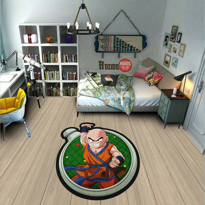 Krillin Shaped Rug Custom Dragon Ball Anime Room Decor-Animerugs