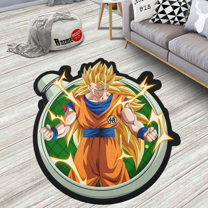 Goku Ssj Shaped Rug Custom Dragon Ball Anime Room Decor-Animerugs