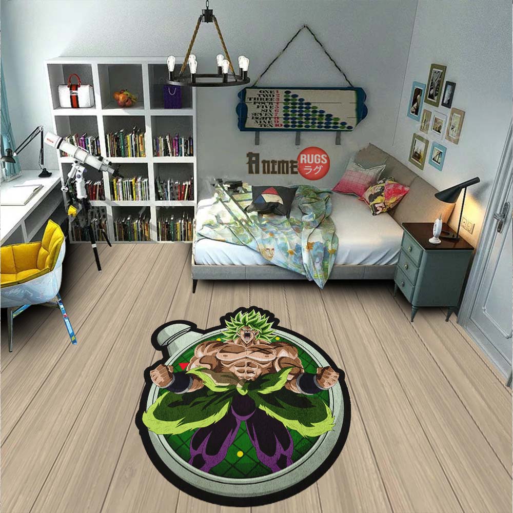 Broly Shaped Rug Custom Dragon Ball Anime Room Decor-Animerugs