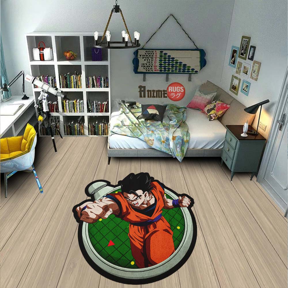 Gohan Shaped Rug Custom Dragon Ball Anime Room Decor-Animerugs