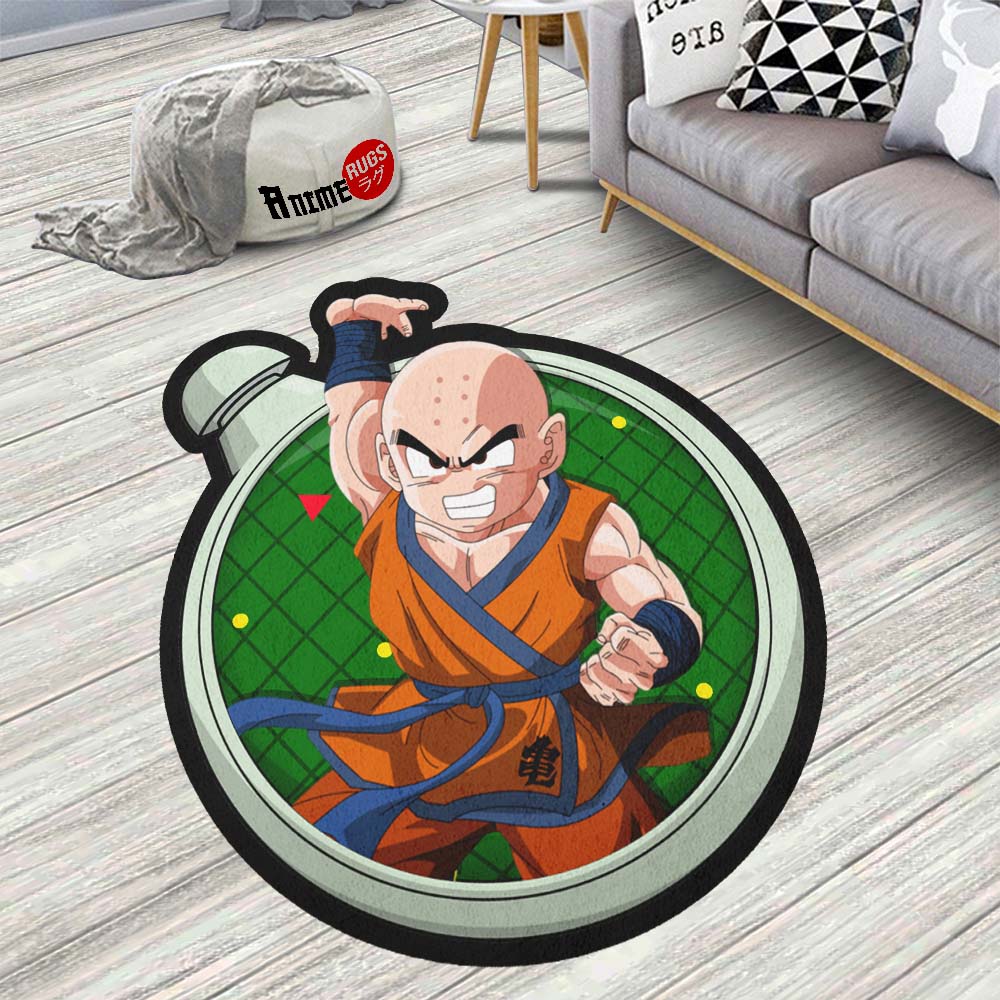 Krillin Shaped Rug Custom Dragon Ball Anime Room Decor-Animerugs