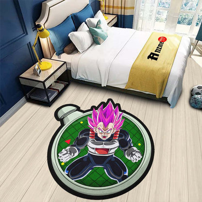 Vegeta Black Rose Shaped Rug Custom Dragon Ball Anime Room Decor-Animerugs