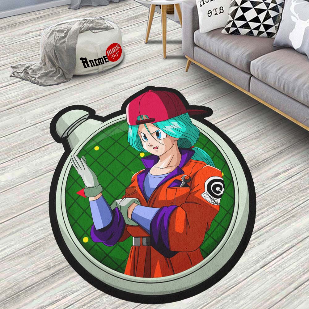 Bulma Shaped Rug Custom Dragon Ball Anime Room Decor-Animerugs