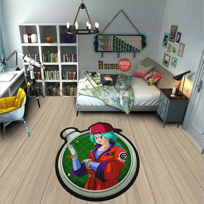 Bulma Shaped Rug Custom Dragon Ball Anime Room Decor-Animerugs
