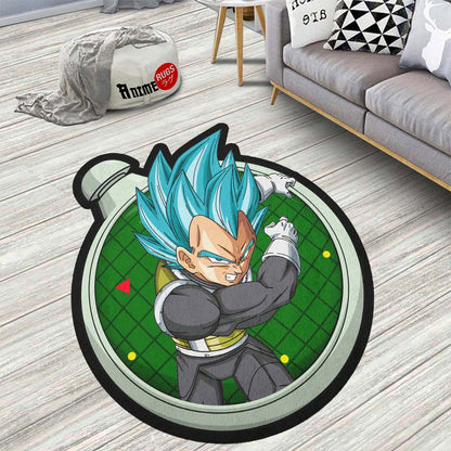 Vegeta Blue Shaped Rug Custom Dragon Ball Anime Room Decor-Animerugs