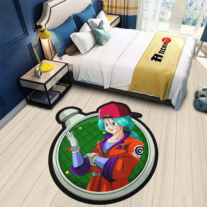Bulma Shaped Rug Custom Dragon Ball Anime Room Decor-Animerugs