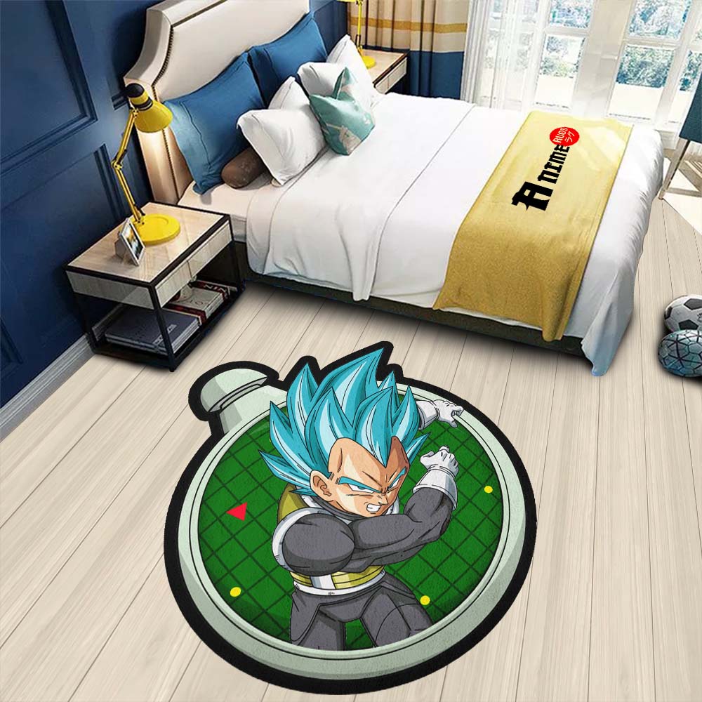 Vegeta Blue Shaped Rug Custom Dragon Ball Anime Room Decor-Animerugs
