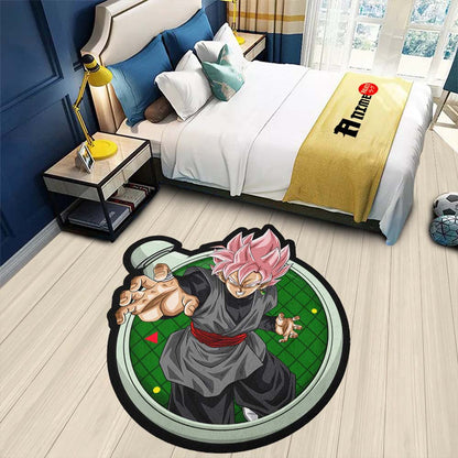 Goku Black Rose Shaped Rug Custom Dragon Ball Anime Room Decor-Animerugs