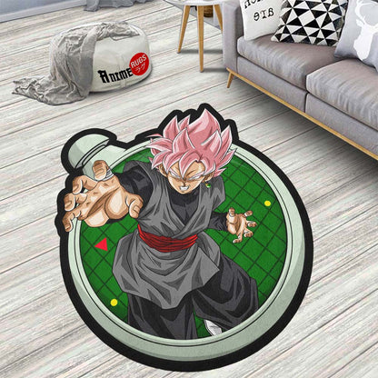 Goku Black Rose Shaped Rug Custom Dragon Ball Anime Room Decor-Animerugs