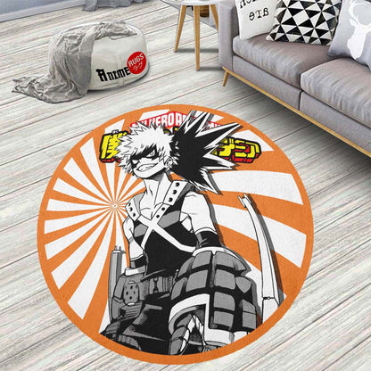 Katsuki BakugoRound Rug Custom My Hero Academia Anime Circle Carpet-Animerugs
