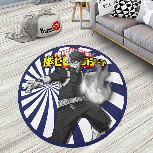 Shoto Todoroki Round Rug Custom My Hero Academia Anime Circle Carpet-Animerugs
