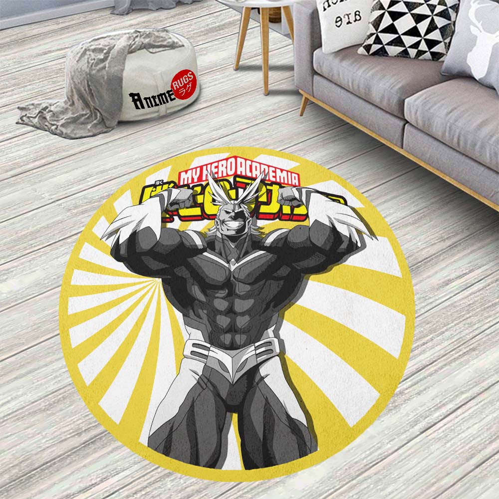 All Might Round Rug Custom My Hero Academia Anime Circle Carpet-Animerugs