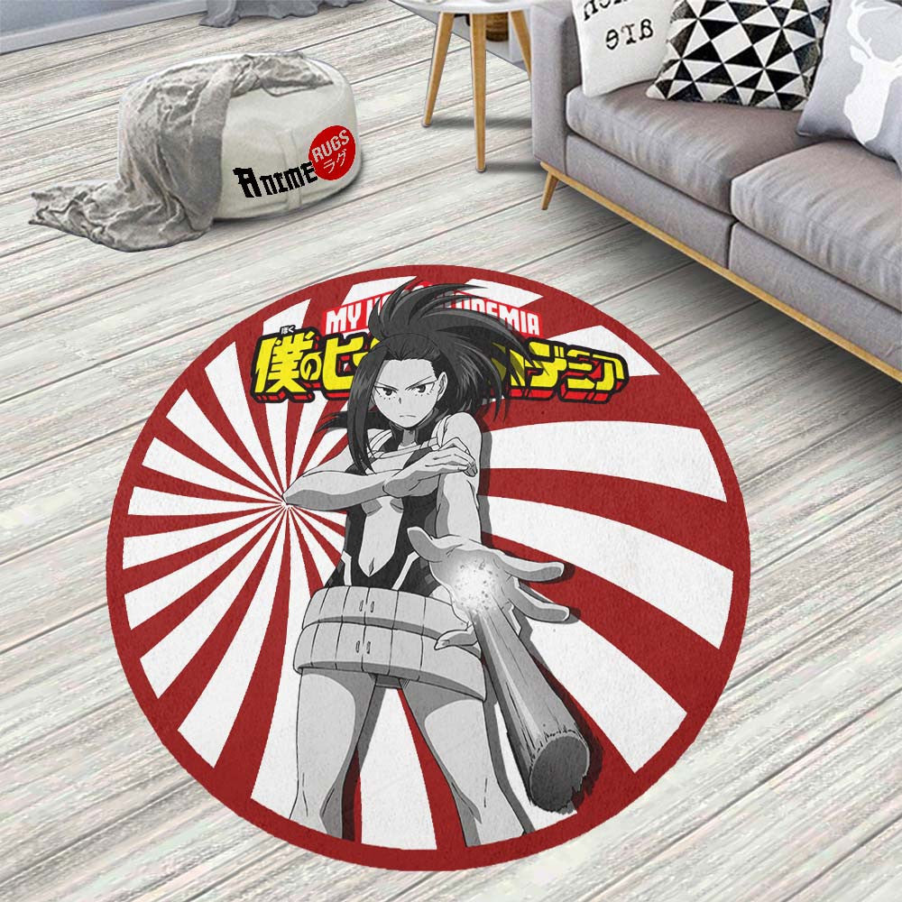 Momo Yaoyorozu Round Rug Custom My Hero Academia Anime Circle Carpet-Animerugs